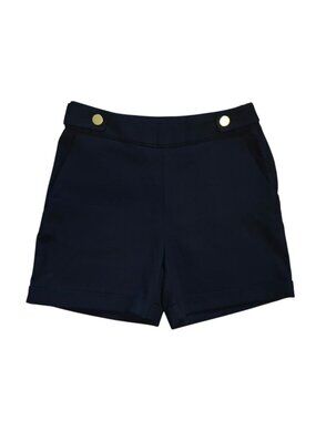 H&M Women’s Black High Waisted Shorts Size 6 Gold Button Side Zip Casual Dressy